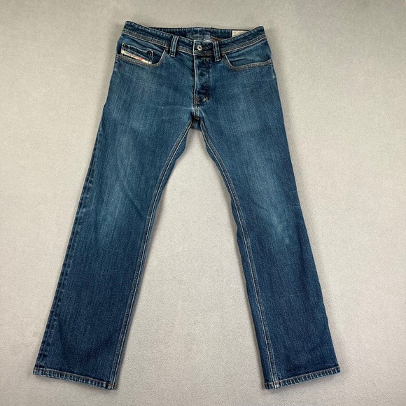 Diesel Jeans Men 31x28 Blue Safado Regular Fit Straight Leg 0604B